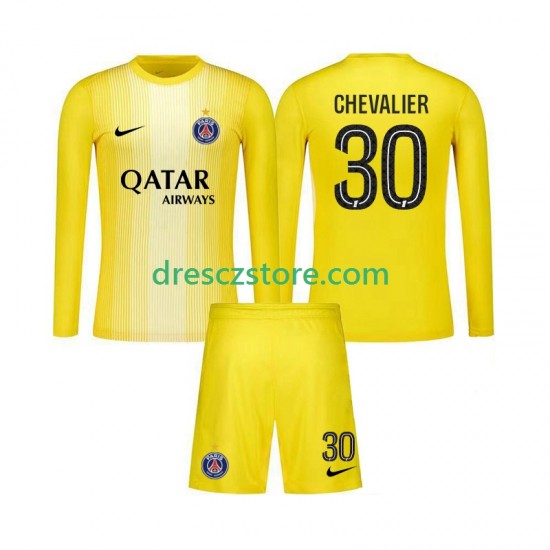 Paris Saint-Germain Lucas Chevalier 30 Brankářské Alternativní Dres 2025-2026 Dlouhý rukáv Děti Fotbalové Dresy
