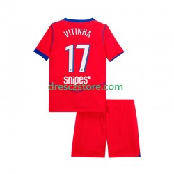 Paris Saint-Germain Vitinha 17 Alternativní Dres 2025-2026 Krátký rukáv Děti Fotbalové Dresy