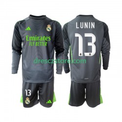 Real Madrid Andriy Lunin 13 Brankářské Alternativní Dres 2025-2026 Dlouhý rukáv Děti Fotbalové Dresy