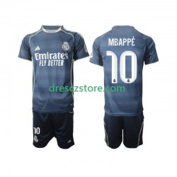 Real Madrid Mbappé Kylian 10 Venkovní Dres 2025-2026 Krátký rukáv Děti Fotbalové Dresy