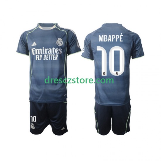 Real Madrid Mbappé Kylian 10 Venkovní Dres 2025-2026 Krátký rukáv Děti Fotbalové Dresy
