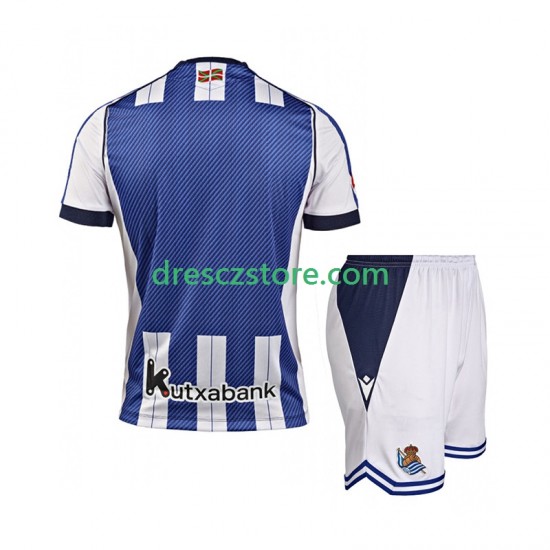 Real Sociedad Domácí Dres 2025-2026 Krátký rukáv Děti Fotbalové Dresy