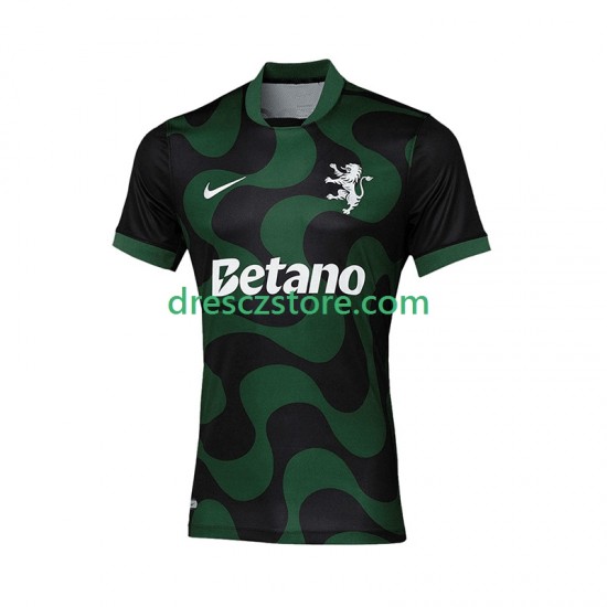 Sporting CP Venkovní Dres Čtvrtý Dres 2025-2026 Krátký rukáv Muže Fotbalové Dresy