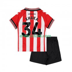 Sunderland Granit Xhaka 34 Domácí Dres 2025-2026 Krátký rukáv Děti Fotbalové Dresy