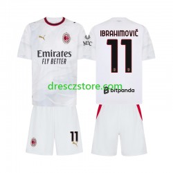 AC Milán Ibrahimović 11 Venkovní Dres 2026-2027 Krátký rukáv Děti Fotbalové Dresy