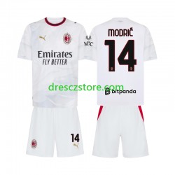 AC Milán Modrić Luka 14 Venkovní Dres 2026-2027 Krátký rukáv Děti Fotbalové Dresy