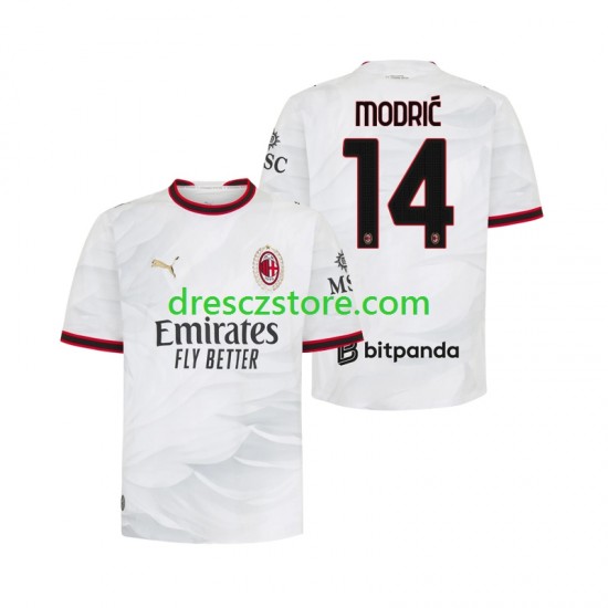 AC Milán Modrić Luka 14 Venkovní Dres 2026-2027 Krátký rukáv Muže Fotbalové Dresy