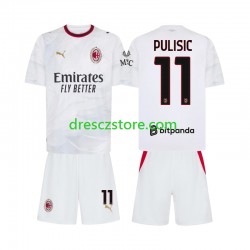 AC Milán Pulisic 11 Venkovní Dres 2026-2027 Krátký rukáv Děti Fotbalové Dresy