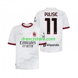 AC Milán Pulisic 11 Venkovní Dres 2026-2027 Krátký rukáv Muže Fotbalové Dresy