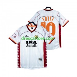 AS Řím Totti 10 2000 Retro Venkovní Dres 1999 Krátký rukáv Muže Fotbalové Dresy