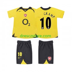 Arsenal BERGKAMP 10 2005 Retro Venkovní Dres 2006 Krátký rukáv Děti Fotbalové Dresy
