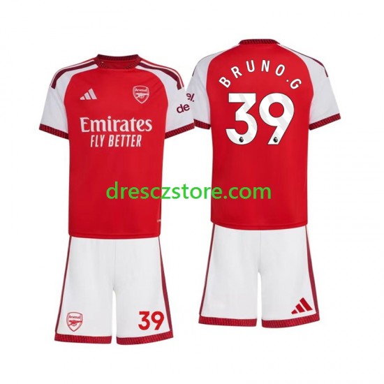 Arsenal Bruno Guimaraes 39 Domácí Dres 2026-2027 Krátký rukáv Děti Fotbalové Dresy