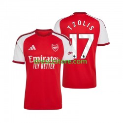 Arsenal Christos Tzolis 17 Domácí Dres 2026-2027 Krátký rukáv Muže Fotbalové Dresy