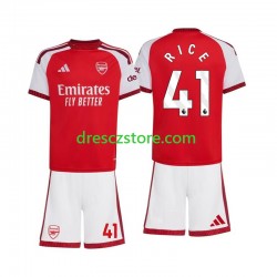 Arsenal Declan Rice 41 Domácí Dres 2026-2027 Krátký rukáv Děti Fotbalové Dresy