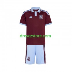Aston Villa Domácí Dres 2026-2027 Krátký rukáv Děti Fotbalové Dresy
