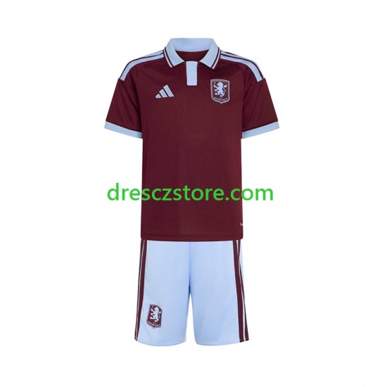 Aston Villa Domácí Dres 2026-2027 Krátký rukáv Děti Fotbalové Dresy