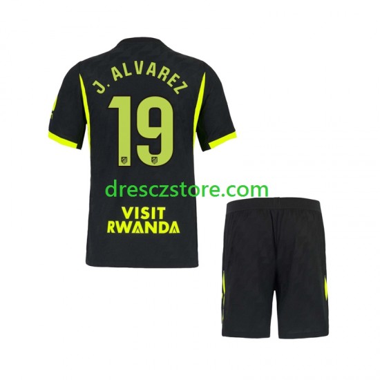 Atlético Madrid Julian Alvarez 19 Venkovní Dres 2026-2027 Krátký rukáv Děti Fotbalové Dresy