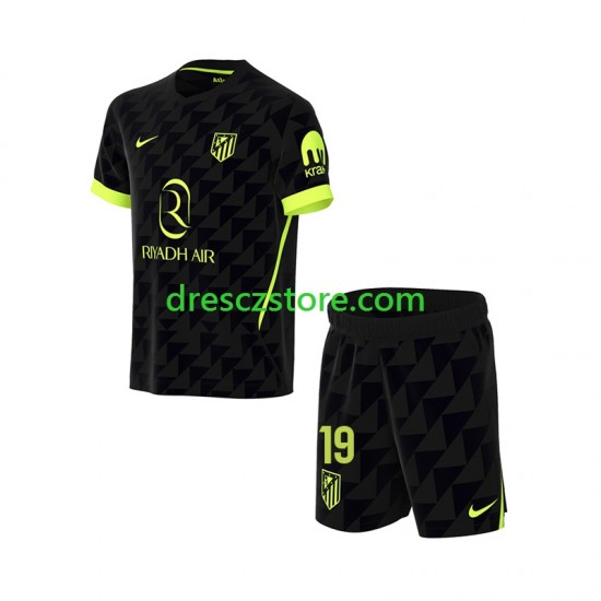 Atlético Madrid Julian Alvarez 19 Venkovní Dres 2026-2027 Krátký rukáv Děti Fotbalové Dresy