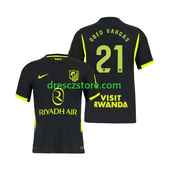 Atlético Madrid Obed Vargas 21 Venkovní Dres 2026-2027 Krátký rukáv Muže Fotbalové Dresy