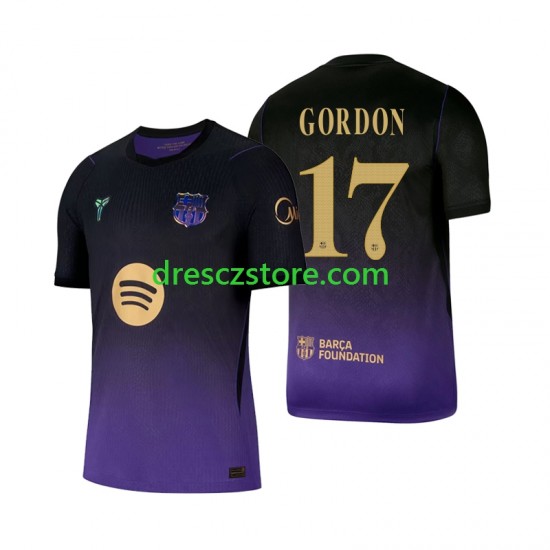FC Barcelona Anthony Gordon 17 Venkovní Dres 2026-2027 Krátký rukáv Muže Fotbalové Dresy