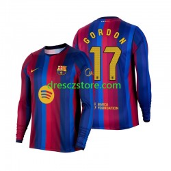 FC Barcelona Anthony Gordon 17 Domácí Dres 2026-2027 Dlouhý rukáv Muže Fotbalové Dresy