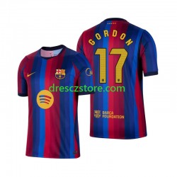 FC Barcelona Anthony Gordon 17 Domácí Dres 2026-2027 Krátký rukáv Muže Fotbalové Dresy