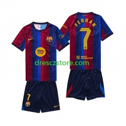 FC Barcelona Ferran Torres 7 Domácí Dres 2026-2027 Krátký rukáv Děti Fotbalové Dresy