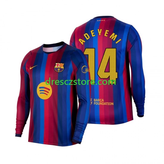 FC Barcelona Karim Adeyemi 14 Domácí Dres 2026-2027 Dlouhý rukáv Muže Fotbalové Dresy