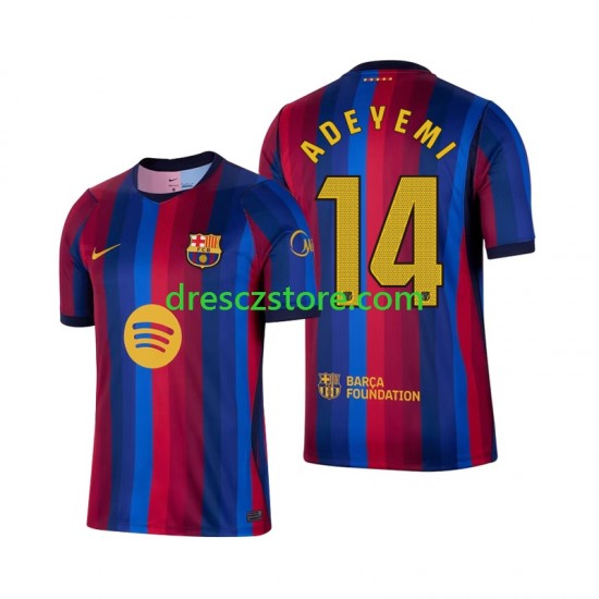 FC Barcelona Karim Adeyemi 14 Domácí Dres 2026-2027 Krátký rukáv Muže Fotbalové Dresy