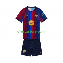 FC Barcelona Domácí Dres 2026-2027 Krátký rukáv Děti Fotbalové Dresy