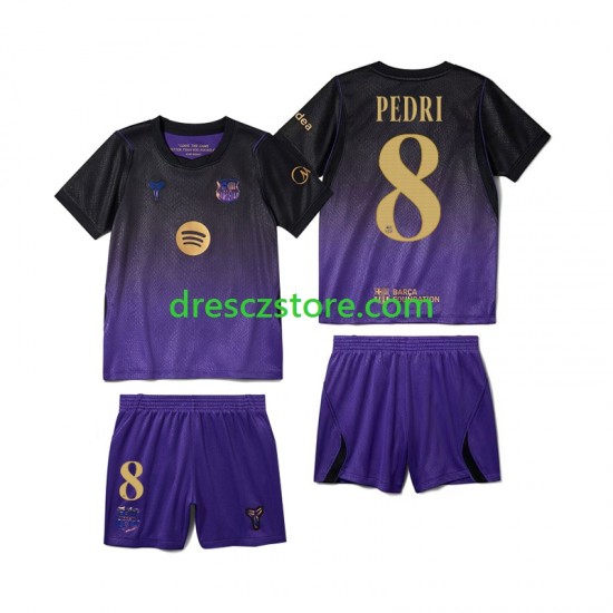 FC Barcelona Pedri 8 Venkovní Dres 2026-2027 Krátký rukáv Děti Fotbalové Dresy