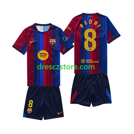 FC Barcelona Pedri 8 Domácí Dres 2026-2027 Krátký rukáv Děti Fotbalové Dresy