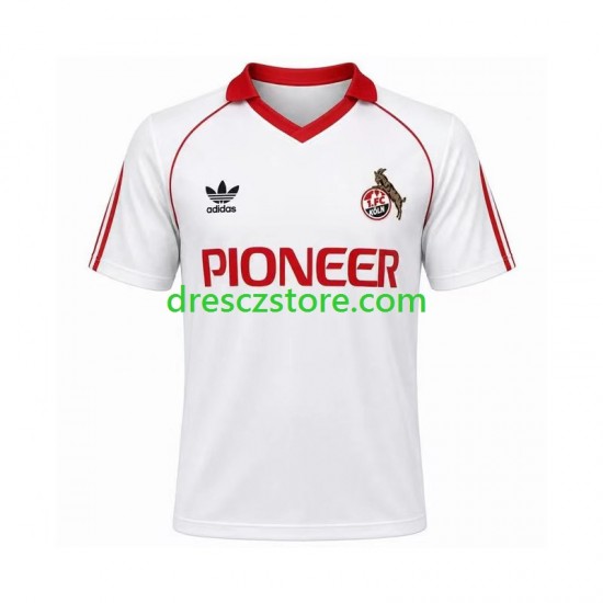 FC Köln 1980 1981 Retro Domácí Dres Krátký rukáv Muže Fotbalové Dresy