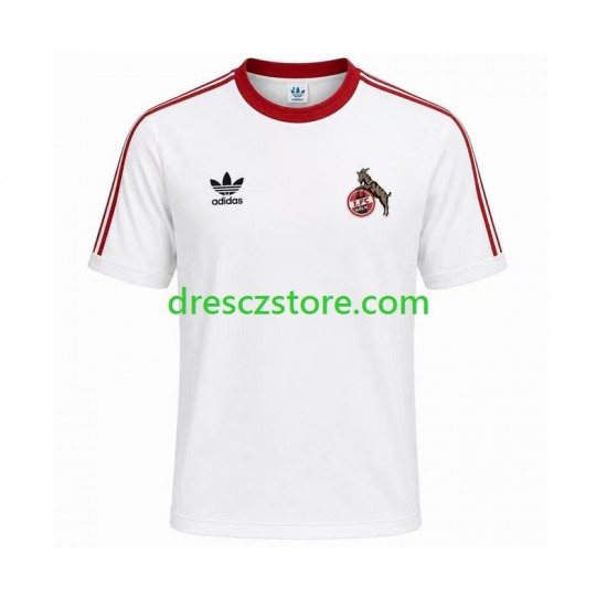 FC Köln 1986 1987 Retro Domácí Dres Krátký rukáv Muže Fotbalové Dresy