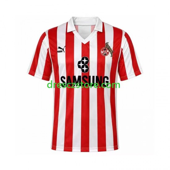 FC Köln 1988 1989 Retro Alternativní Dres Krátký rukáv Muže Fotbalové Dresy