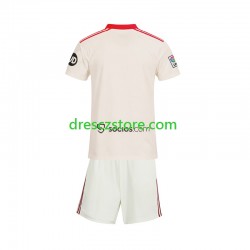 Sevilla FC Retro Domácí Dres 2025-2026 Krátký rukáv Děti Fotbalové Dresy