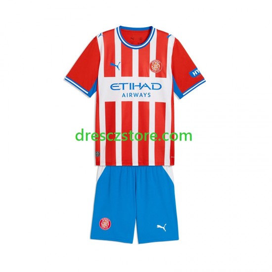 Girona Domácí Dres 2026-2027 Krátký rukáv Děti Fotbalové Dresy