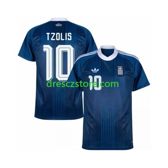 Řecko Christos Tzolis 17 Venkovní Dres 2026-2027 Krátký rukáv Muže Fotbalové Dresy