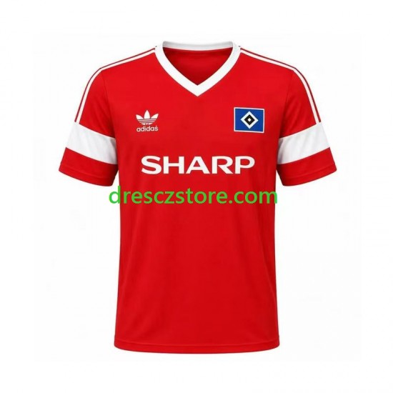Hamburger SV 1988 Retro Venkovní Dres Krátký rukáv Muže Fotbalové Dresy