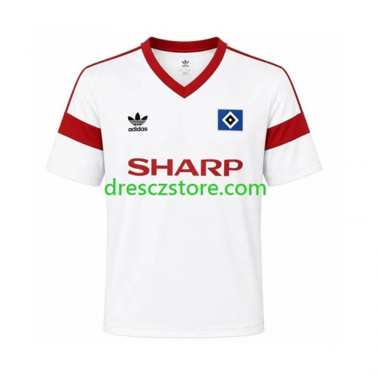 Hamburger SV 1988 Retro Domácí Dres Krátký rukáv Muže Fotbalové Dresy