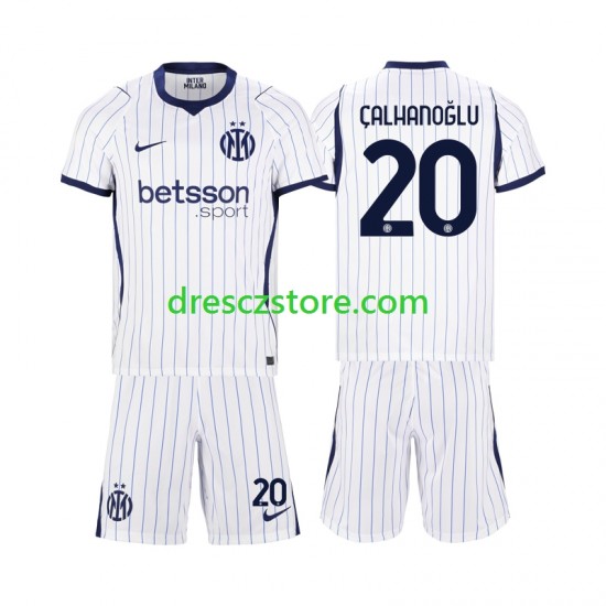 Inter Milán Hakan Calhanoglu 20 Venkovní Dres 2026-2027 Krátký rukáv Děti Fotbalové Dresy