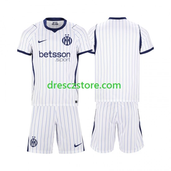 Inter Milán Venkovní Dres 2026-2027 Krátký rukáv Děti Fotbalové Dresy