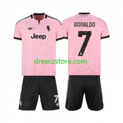 Juventus Cristiano Ronaldo 7 Venkovní Dres 2026-2027 Krátký rukáv Děti Fotbalové Dresy