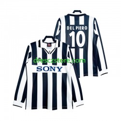Juventus DEL PIERO 10 1997 Retro Domácí Dres Dlouhý rukáv Muže Fotbalové Dresy