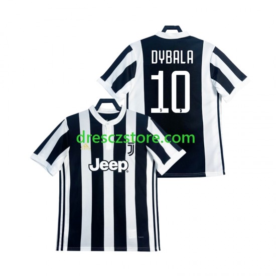 Juventus DYBALA 21 2017 2018 Retro Domácí Dres Krátký rukáv Muže Fotbalové Dresy