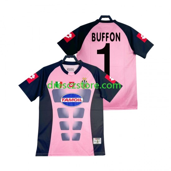 Juventus Buffon 1 Brankářské Retro Venkovní Dres 2002-2003 Krátký rukáv Muže Fotbalové Dresy
