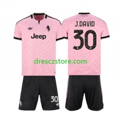Juventus Jonathan David 30 Venkovní Dres 2026-2027 Krátký rukáv Děti Fotbalové Dresy