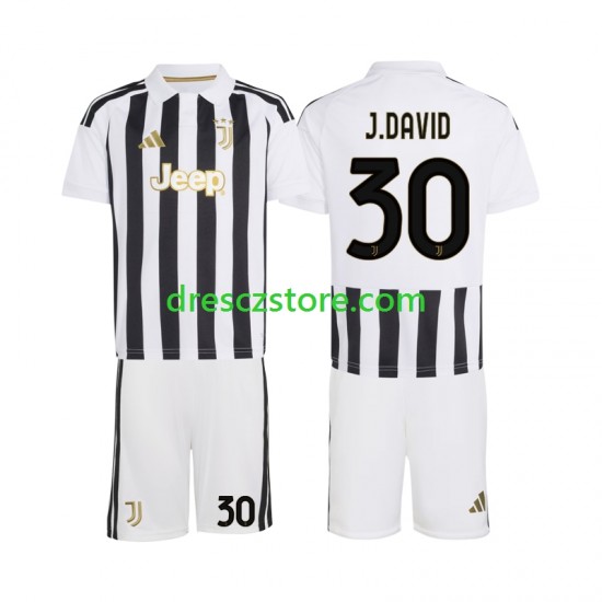 Juventus Jonathan David 30 Domácí Dres 2026-2027 Krátký rukáv Děti Fotbalové Dresy