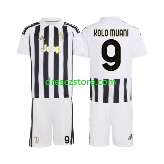 Juventus Randal Kolo Muani 9 Domácí Dres 2026-2027 Krátký rukáv Děti Fotbalové Dresy