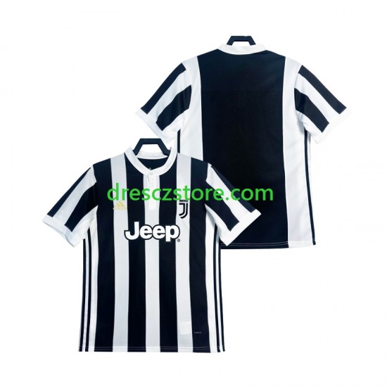 Juventus 2017 2018 Retro Domácí Dres Krátký rukáv Muže Fotbalové Dresy